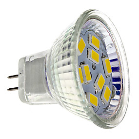 baratos Lâmpadas de Foco de LED-2 W Lâmpadas de Foco de LED 200 lm GU4(MR11) MR11 9 Contas LED SMD 5730 Branco Quente 12 V