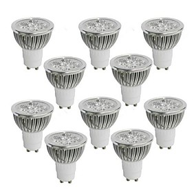 baratos Compre Mais, Poupe Mais-10pçs 4 W 350-400 lm GU10 Lâmpadas de Foco de LED 4 Contas LED LED de Alta Potência Branco Quente / Branco Frio / Branco Natural 85-265 V / 10 pçs / RoHs