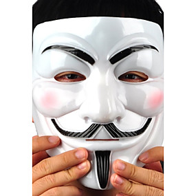 baratos Artigos de Festa-Máscaras de Dia das Bruxas V for Vendetta Plástico Terror Adulto