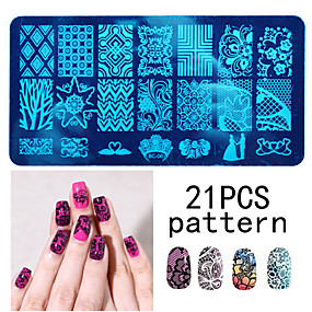 baratos Carimbos para Unhas-Nail art 1ps selo modelo unha laço pattren 12x6cm