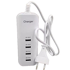 baratos Mi Mix 3-Carregador Fixo Carregador USB Ficha EU Portas Multiplas 4 Portas USB 2 A / 1 A para