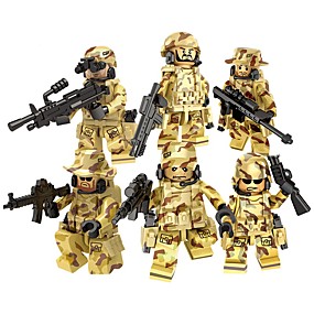 baratos Modelos &amp; Brinquedos de Montar-DILONG Blocos de Construir Blocos Militares Bonecos em Blocos de Montar Militar Soldier Guerra II compatível Legoing Unisexo Brinquedos Dom / Brinquedo Educativo