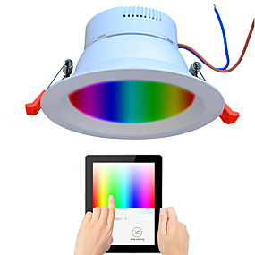 baratos Luminárias de Embutir-1pç 9 W 720 lm 48 Contas LED Espectro Completo Regulável Instalação Fácil Downlight de LED RGB + Branco 110-240 V Comercial Lar / Escritório Sala de Estar / Jantar
