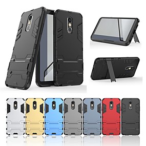 baratos Stylo 4 / Q Stylus-Capinha Para LG LG Stylo 4 Antichoque / Com Suporte Capa traseira Sólido / Armadura Rígida PC