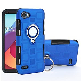 baratos LG Q7 / Q7+-Capinha Para LG LG Q7 / LG Q6 Antichoque / Suporte para Alianças Capa traseira Armadura Rígida PC