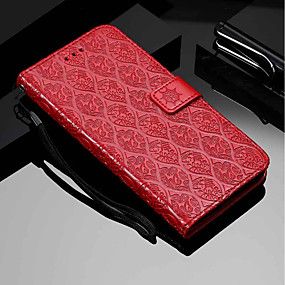 baratos Xperia 10 / XA3-Capinha Para Sony Xperia XZ2 / Sony Xperia XZ3 / Xperia XA3 Carteira / Porta-Cartão / Com Suporte Capa Proteção Completa Flor Rígida PU Leather