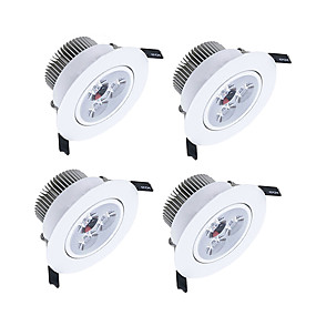 baratos Luminárias de Embutir-Zdm 4 pcs 3x2w 450-550 lm 3 contas led dimmable downlights led branco quente branco frio branco showcase do teto do gabinete branco / ac220v ac12v
