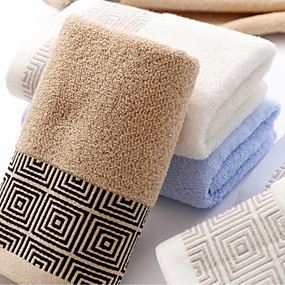 baratos Toalhas &amp; Roupões-Qualidade superior Toalha de Lavar, Sólido / Xadrez / Quadrados / Moderno Combinação Poliéster / Algodão / Mistura de Algodão / Linho Banheiro 1 pcs