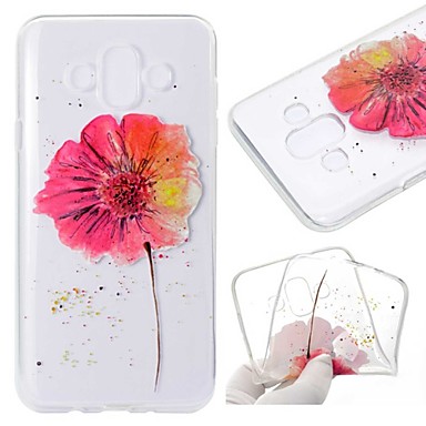 Coque Pour Samsung Galaxy J7 Duo / J6 Transparente / Motif Coque Fleur Flexible TPU pour J8 / J4