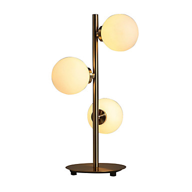 baratos Luzes de Secretária-luz de tabela criativa do metal da luz da tabela do lampshade do vidro claro de tabela para 60w interno